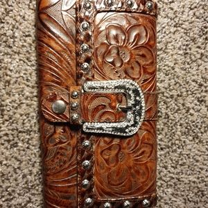 American West Brown leather wallet lady leather